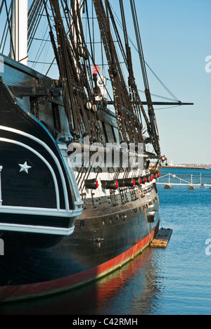 Das Schiff USS Verfassung Ironside in der Boston Naval shipyard Stockfoto