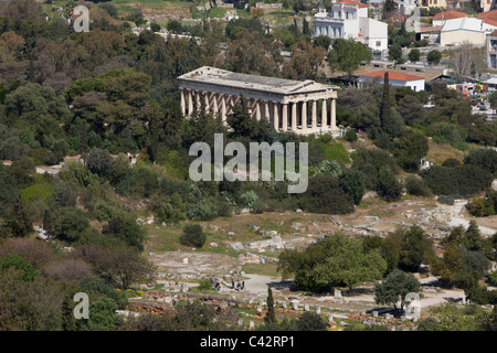 Der Tempel des Hephaistos auf der Agora in Athen, Griechenland Stockfoto