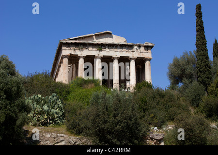 Der Tempel des Hephaistos auf der Agora in Athen, Griechenland Stockfoto