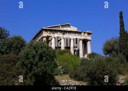 Der Tempel des Hephaistos auf der Agora in Athen, Griechenland Stockfoto