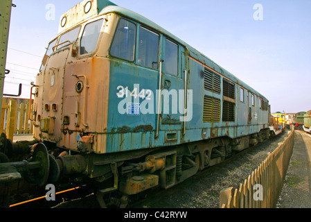 APT, Advance Passenger Train, Dampfmaschinen, Klasse 31. Crewe Heritage Centre, früher Crewe Bahnhof Alter ist ein Eisenbahn-mu Stockfoto