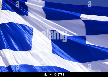 Die Nationalflagge von Griechenland Stockfoto