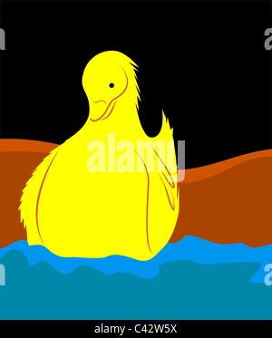 Ente im Wasser Stockfoto