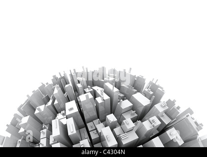 Büros - top Copyspace-Skyline in die Zukunft Stockfoto