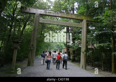 Das Gelände des Ise-Jingu Schrein in Ise Halbinsel, Japan. Stockfoto