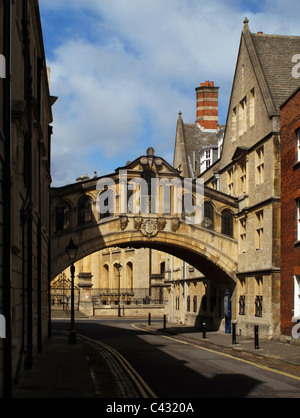 Seufzerbrücke, Hertford College in Oxford, England Stockfoto