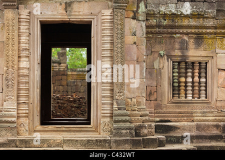 alten Khmer Tempeleingang, Prasat Hin Khao, thailand Stockfoto