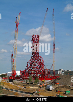 ArcelorMittal Orbit, Anishs Skulptur im Bau an der Olympiade 2012 in London Website, Stratford, London, England Stockfoto