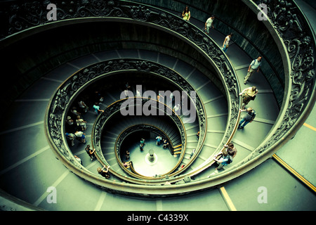 Haupttreppe, Musei Vaticani, Rom, Italien Stockfoto
