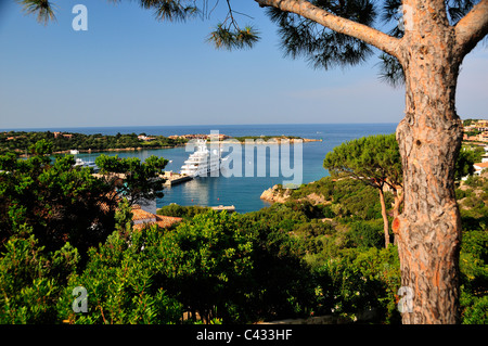 Blick auf den Hafen von Porto Cervo, Costa Smeralda, Sardinien, Italien Stockfoto