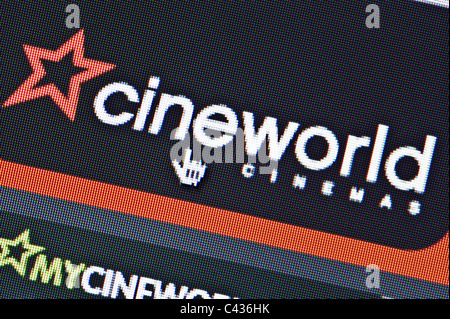 Nahaufnahme des Cineworld Logos, wie auf ihrer Website zu sehen. (Nur zur redaktionellen Verwendung: print, TV, e-Book und redaktionelle Webseite). Stockfoto