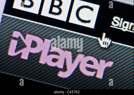 Nahaufnahme des BBC iPlayer Desktop Manager wie auf BBC-Website zu sehen. (Nur zur redaktionellen Verwendung: print, TV, e-Book und redaktionelle Webseite). Stockfoto