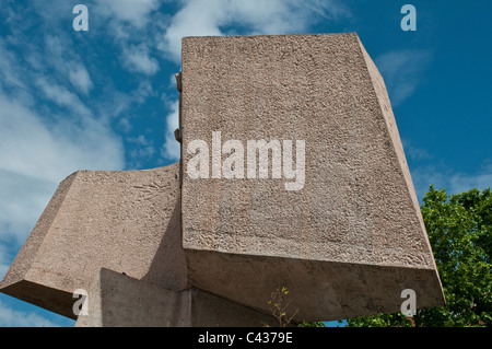 Denkmal für Columbus auf Serrano Straße von Joaquín Vaquero Turcios, Plaza de Colón, Madrid, Spanien Stockfoto