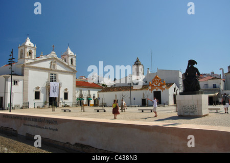 Praca da Republica, Lagos, Lagos Gemeinde, Region Distrikt Faro, Algarve, Portugal Stockfoto