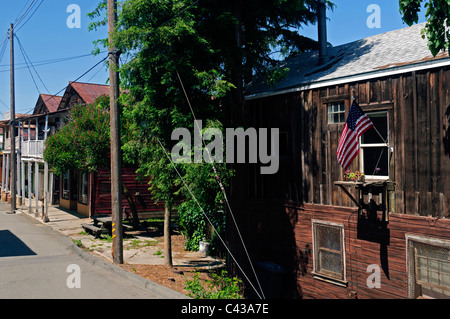 Locke Staatspark, Chinesische Altstadt, Sacramento River Delta Region, Kalifornien. Stockfoto