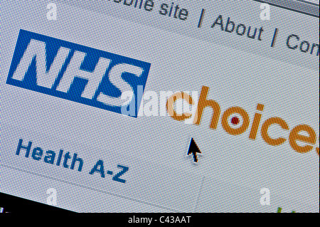 Nahaufnahme des NHS Auswahlmöglichkeiten Logos, wie auf ihrer Website zu sehen. (Nur zur redaktionellen Verwendung: print, TV, e-Book und redaktionelle Webseite). Stockfoto