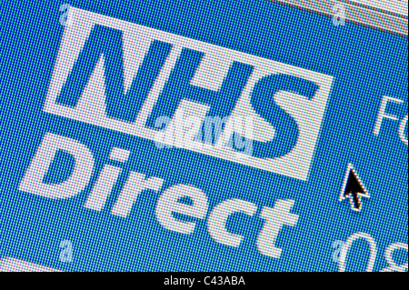 Nahaufnahme des NHS Direct Logos, wie auf ihrer Website zu sehen. (Nur zur redaktionellen Verwendung: print, TV, e-Book und redaktionelle Webseite). Stockfoto