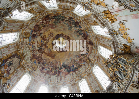 Europa, Deutschland, Bayern, romantische Straße, Ettal, Benediktiner Abtei Abtei, Abeys, Innenraum, Innenräume, Tourismus, Reisen, Urlaub, Stockfoto