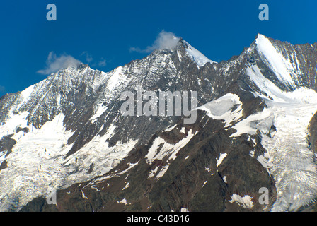 Alpen - Mischabel Gipfelblick - Kreuzboden - Saastal - Saas Grund - Schweiz - Europa Stockfoto