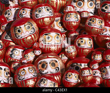 Asien, Daruma, Puppen, Festival, Holiday, Honshu, Japan, Wahrzeichen, Neujahr, Tokio, Tourismus, Reisen, Urlaub, Stockfoto