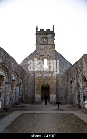 St.-Martins Kirche am Wharram Percy, verlassene mittelalterliche Dorf, North Yorkshire, UK Stockfoto