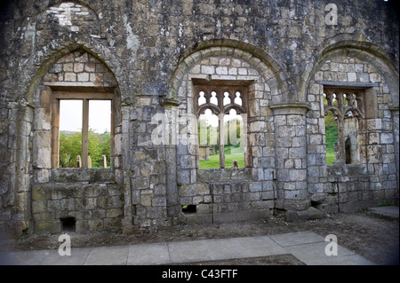 St.-Martins Kirche am Wharram Percy, verlassene mittelalterliche Dorf, North Yorkshire, UK Stockfoto