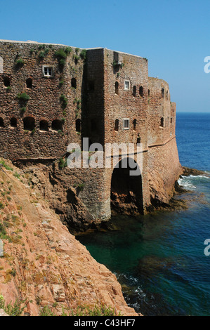 Das Fort von Sao Joao Baptista das Berlengas, oder einfach bekannt als das Fort der Berlengas vor der Westküste Portugals, auf der größten Insel des Archipels der Berlengas, in der Gemeinde Peniche in der Region Oeste. Portugal Stockfoto