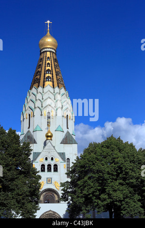 Deutschland, Deutsch, Europa, europäische, Westeuropa, Architektur, Gebäude, Stadt, Stadt, Russische Gedächtniskirche, Leipzig, Sachsen, Stockfoto