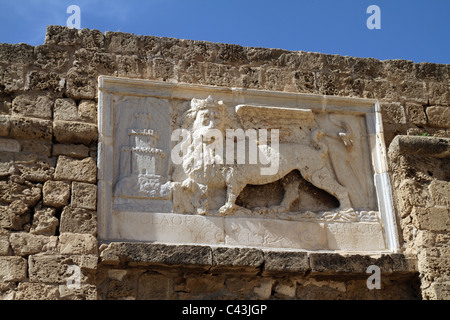 Eingang Othellos Turm in Famagusta, stützte sich türkisch besetzten Nordzypern, wo Shakespeares Theaterstück wurde Stockfoto