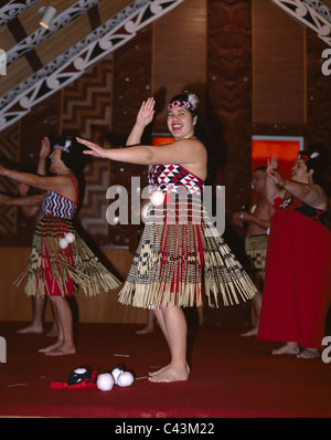 Tanz, Urlaub, Wahrzeichen, Maori, Maoris, Modell, Neuseeland, Nordinsel, Performing, Release, Rotorua, Tourismus, traditionelle co Stockfoto