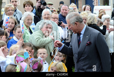 Offizielle Eröffnung des renovierten Rathauses Greenlaw in den Scottish Borders, HRH Prinz Charles, Duke of Rothesay. Stockfoto