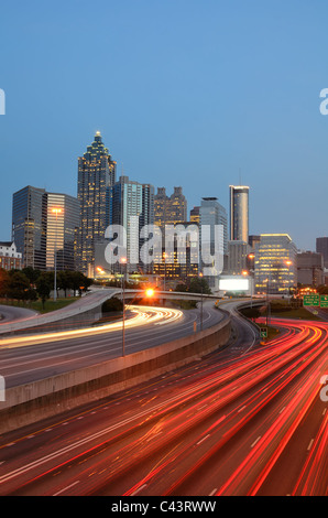 Skyline der Innenstadt von Atlanta, Georgia. Stockfoto