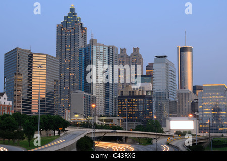 Skyline der Innenstadt von Atlanta, Georgia. Stockfoto