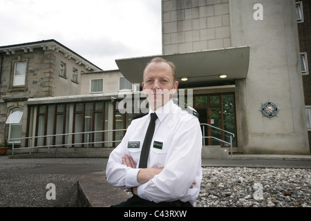 Dateien - Sir Hugh Orde, Polizeipräsident von der Police Service of Northern Ireland, außerhalb Polizeipräsidium in East Belfast, N Stockfoto