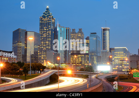 Skyline der Innenstadt von Atlanta, Georgia. Stockfoto