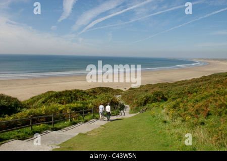 Rhossili Strand auf der Gower Küste, Wales, UK Stockfoto