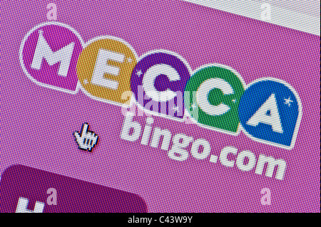 Nahaufnahme von Mecca Bingo Logo, wie auf ihrer Website zu sehen. (Nur zur redaktionellen Verwendung: print, TV, e-Book und redaktionelle Webseite). Stockfoto