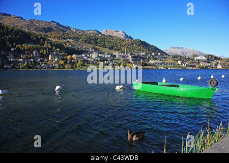 Ravel, Natur, Geografie, Europa, Schweiz, Graubünden, Graubünden, Engadin, St. Moritz, Schweizer Alpen, Berg, See, Landschaft, Stockfoto