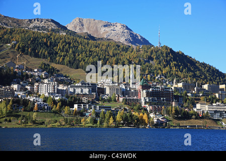 Ravel, Natur, Geografie, Europa, Schweiz, Graubünden, Graubünden, Engadin, St. Moritz, Schweizer Alpen, Berg, See, Landschaft, Stockfoto