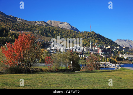 Ravel, Natur, Geografie, Europa, Schweiz, Graubünden, Graubünden, Engadin, St. Moritz, Schweizer Alpen, Berg, See, Landschaft, Stockfoto