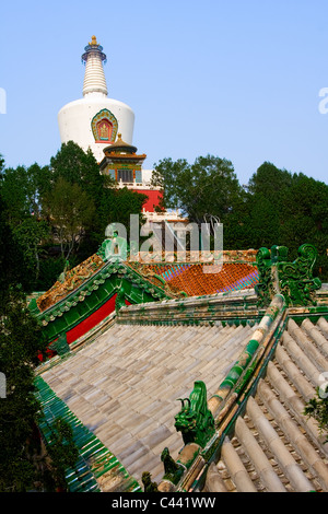 Weiße Dagoba im Beihai-Park in Peking, China Stockfoto