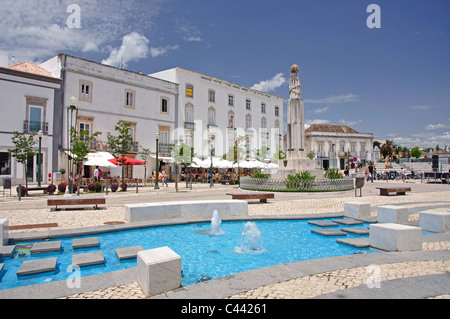 Praca da Republic, Tavira, Algarve, Portugal Stockfoto