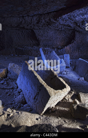 Die archäologische Stätte von Norchia in Viterbo, Italien ist eines der wichtigsten Nekropole von Etrurien Stockfoto