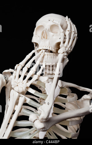 Ein menschliches Skelett suchen Angst Stockfoto