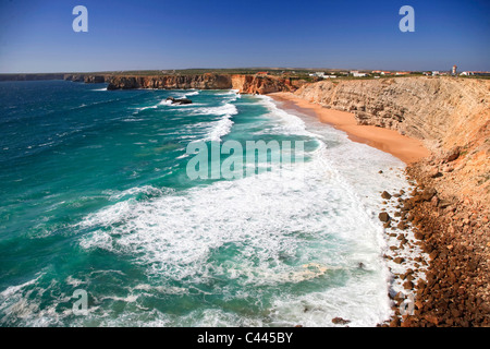 Praia do Tonel, Sagres, Parque Natural SW Alentejano e Costa Vicentina, Algarve, Portugal Stockfoto