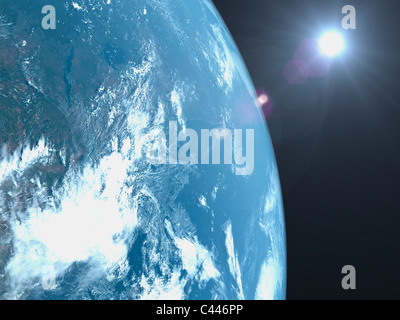 Planetenerde, Satelliten-Ansicht Stockfoto