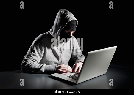 Ein Computerhacker Stockfoto