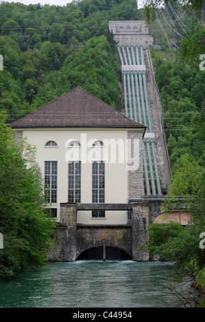 Wasserkraftwerk in Walchensee, Bayern, Deutschland Stockfoto