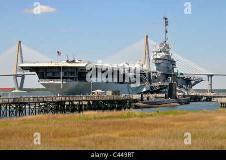 USS Yorktown Museum Flugzeugträger Schiff bei Stadt Mount Pleasant bei historischen Charleston South Carolina-SC Stockfoto