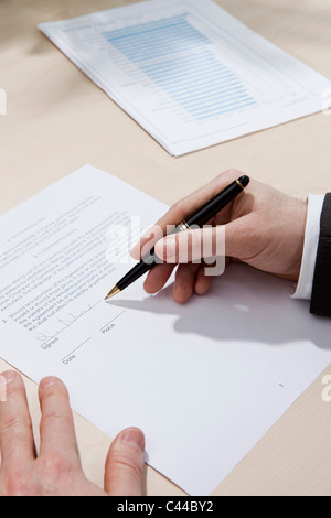 Lease-Signatur Stockfoto